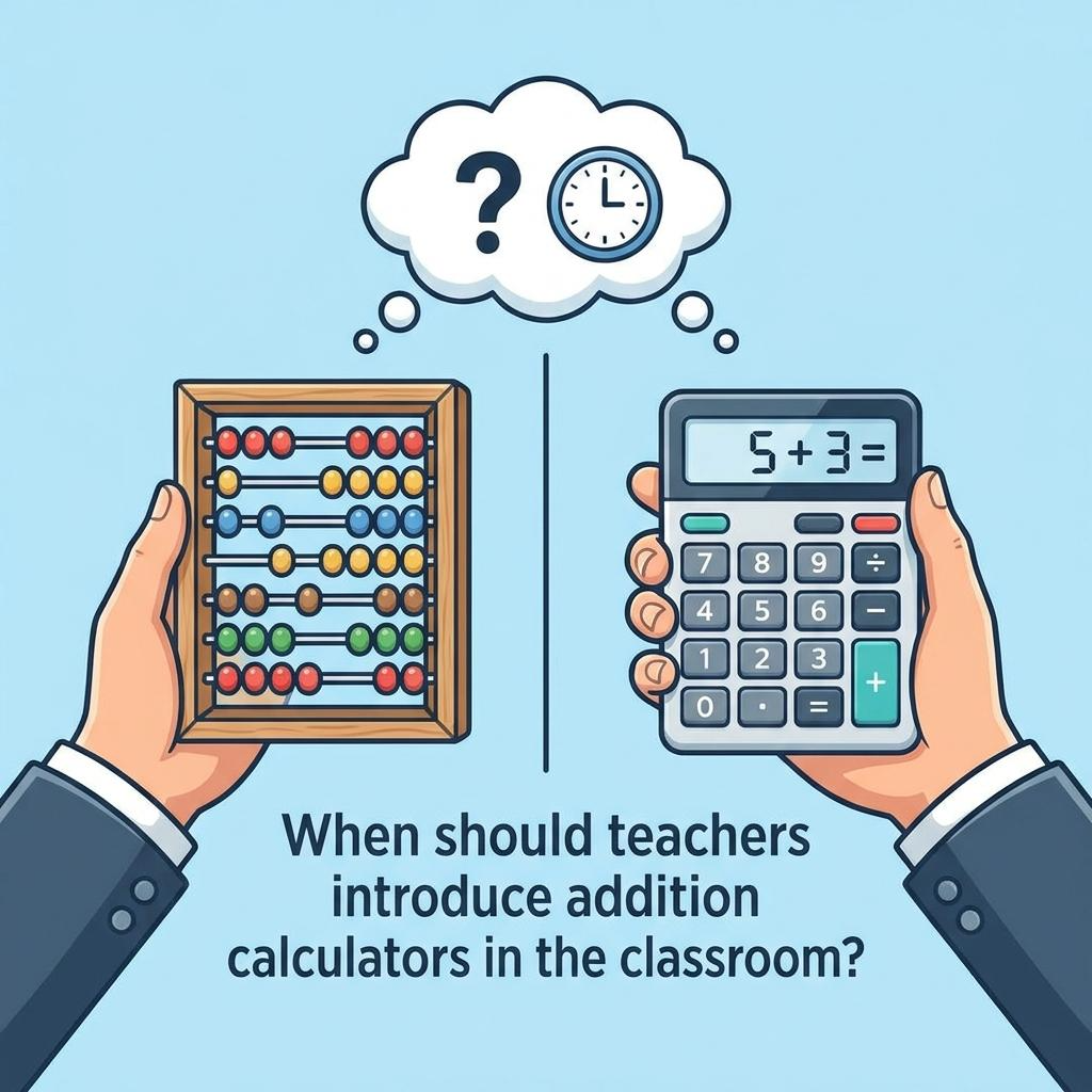 When should teachers introduce addition calculators in the classroom?ToolzDaily.com